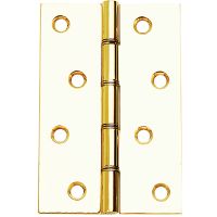 Double Washered Butt Hinges Polished Brass 100mm Pack 2