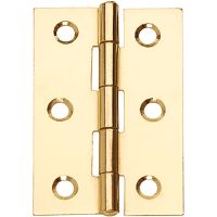 Butt Hinges Brass Plated 76mm Pack 2
