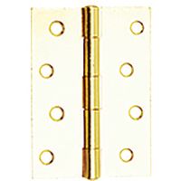 Butt Hinges Brass Plated 100mm Pack 2