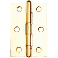 Loose Pin Butt Hinges Brass Plated 75mm Pack 2