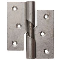 Right Hand Rising Butt Hinges Steel Self Colour 75mm Pack 2