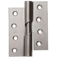 Right Hand Rising Butt Hinges Steel Self Colour 100mm Pack 2