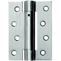 Adjustable Sprung Fire Door Hinges Satin Chrome 100mm Pack  3