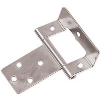 Cranked Flush Hinges Bright Zinc Plated Pack 2