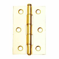 Loose Pin Butt Hinges Brass Plated 100mm Pack 2