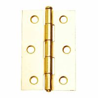 Loose Pin Butt Hinges Brass Plated 100mm Pack 2