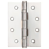 Ball Bearing Butt Hinges Polished Chrome 100mm