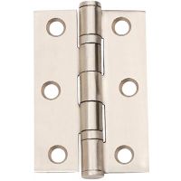 Ball Bearing Butt Hinges Satin Stainles Steel 76mm