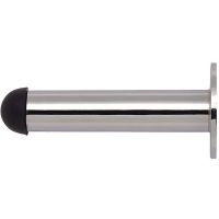 Cylinder Doorstop Polished Chrome Plated 76mm