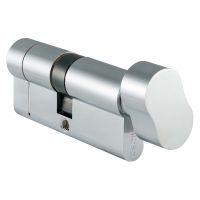 Euro Profile Cylinder and Turn 80mm 40/40 Satin Stainless Steel