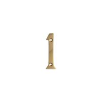 No 1 Numeral Polished Brass 76mm