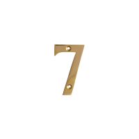 No 7 Numeral Polished Brass 76mm