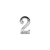 No 2 Numeral Polished Chrome 76mm