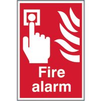 Fire Alarm Sign 200 x 300mm Self Adhesive