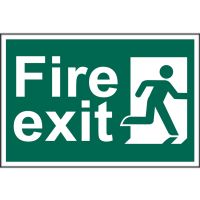 Fire Exit Man Right Sign 300 x 200mm Self Adhesive