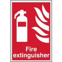 Fire Extinguisher Sign 200 x 300mm Self Adhesive
