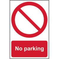 No Parking Sign 200 x 300mm Self Adhesive