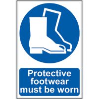 Protective Footwear Sign 200 x 300mm Self Adhesive