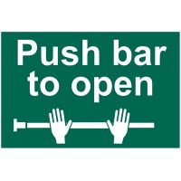 Push Bar To Open Sign 300 x 200mm Self Adhesive