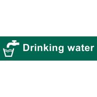 Drinking Water Sign 200 x 50mm Self Adhesive