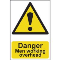 Danger Men Working Overhead Sign 200 x 300mm