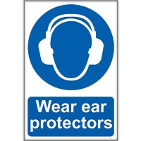 Wear Ear Protectors Sign 200 x 300mm