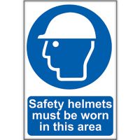 Safety Helmets Sign 400 x 600mm
