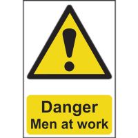 Danger Men at Work Sign 400 x 600mm