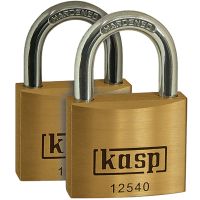 Kasp Keyed Alike Padlock Brass 40mm Pack 2