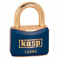Kasp Blue Brass Padlock 40mm