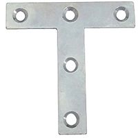 Tee Plate Zinc Plated 75mm Pack 5