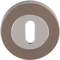 Keyhole Escutcheon Polished Chrome / Black Nickel