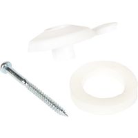 10mm Polycarbonate Fixing Buttons With Sealing Washer &  Screw Pack of 10