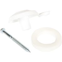 16mm Polycarbonate Fixing Buttons With Sealing Washer &  Screw Pack of 10