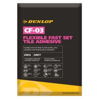 Dunlop CF-03 Flexible Fast Set Tile Adhesive Grey 20kg