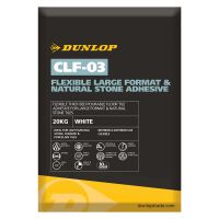 Dunlop CLF-03 Flexible Large Format and Natural Stone Adhesive White 20kg