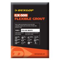 Dunlop GX-500 Flexible Floor & Wall Tile Grout Polar White