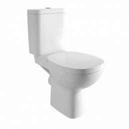 White close coupled toilet