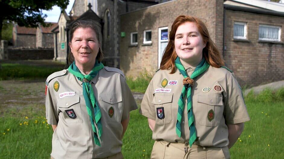 1st Kingswood BP Scouts Sarah Webster and Meg Webster
