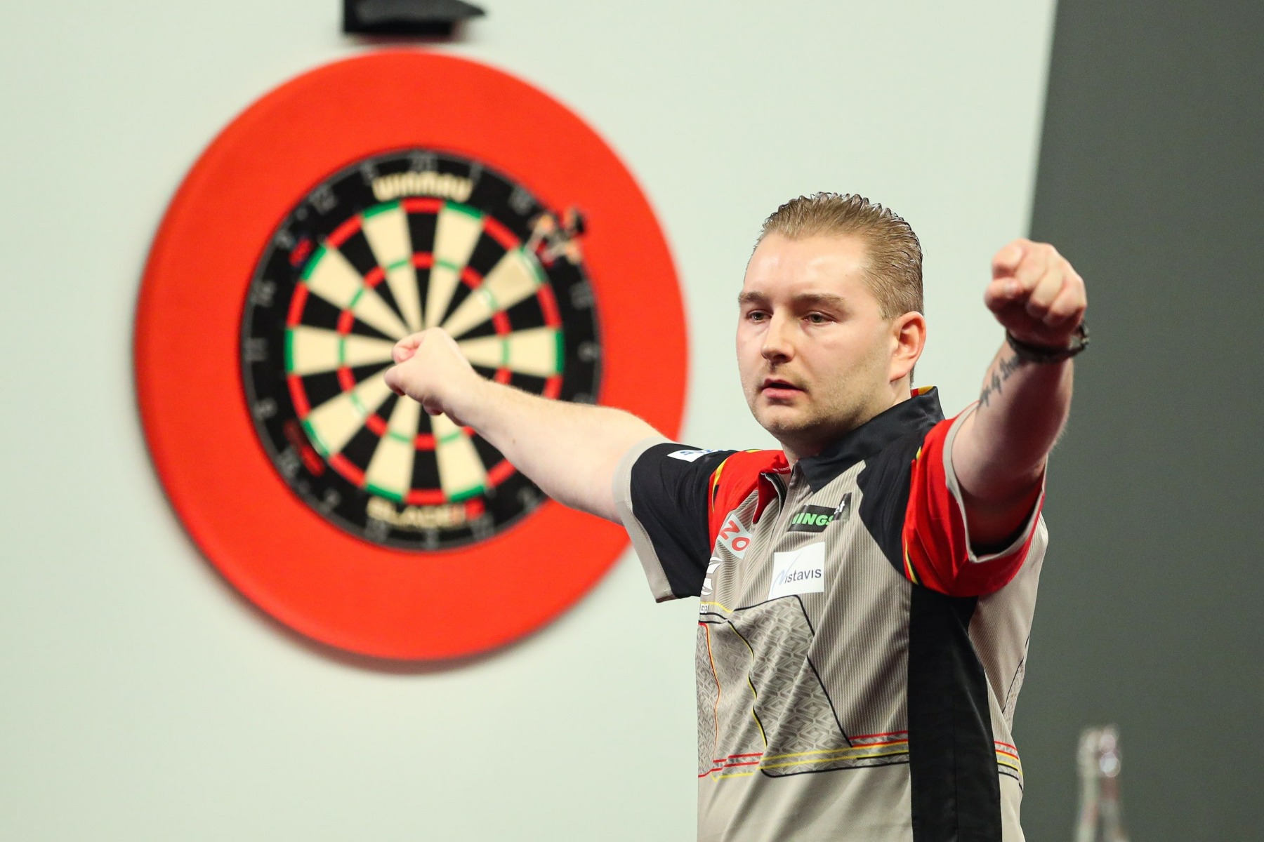 Darts ace Dimitri Van den Bergh visits Selco Peterborough