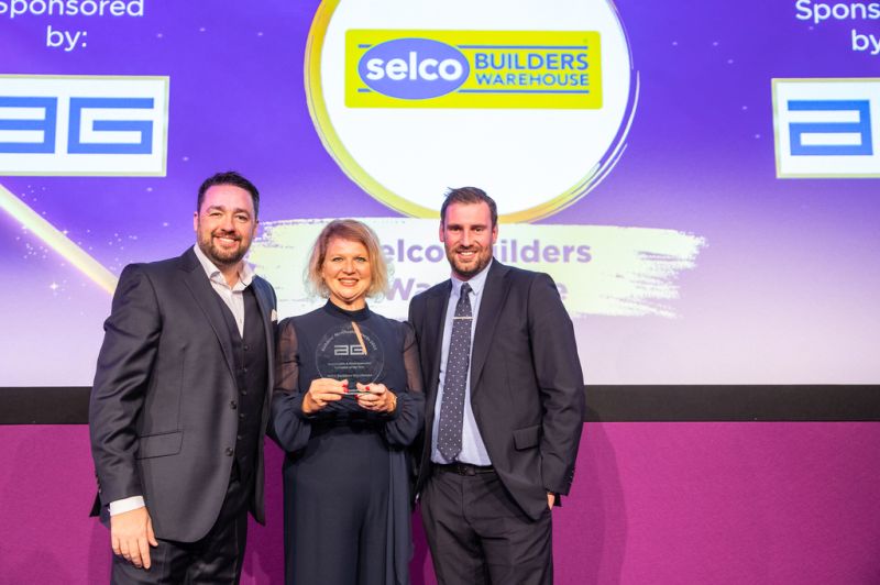 Selco receives the Sustainable and Environmental Initiative of the Year accolade at the Builders Merchants Awards