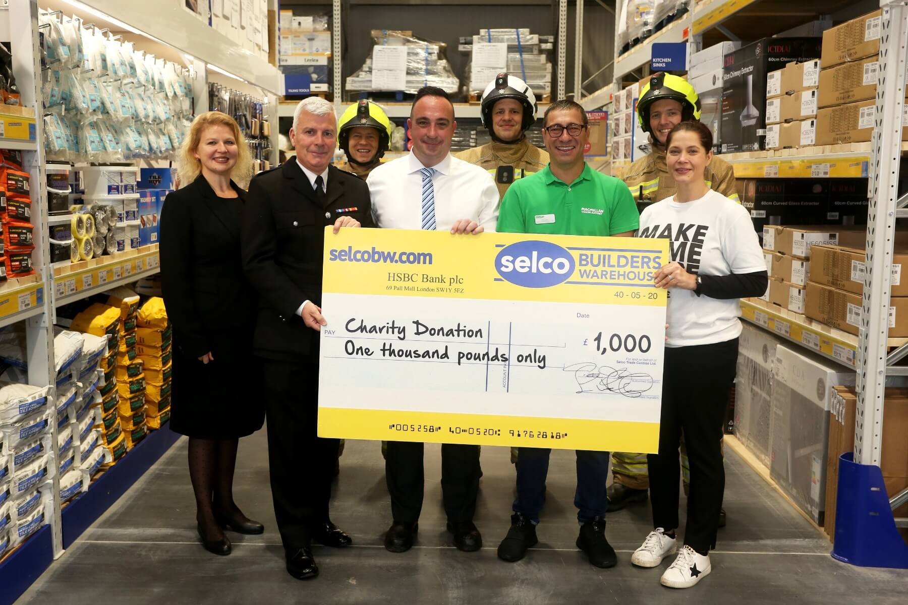 Selco Stars £1000 cheque presentations