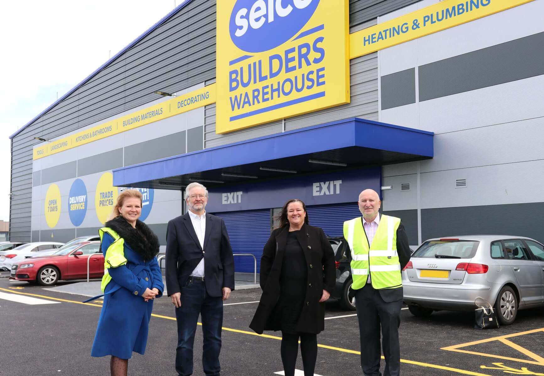 Peter Dowd, Member of Parliament for Bootle, and Councillor Marion Atkinson, Sefton Council Cabinet Member for Regeneration and Skills visit Selco Liverpool with Selco CEO Howard Luft