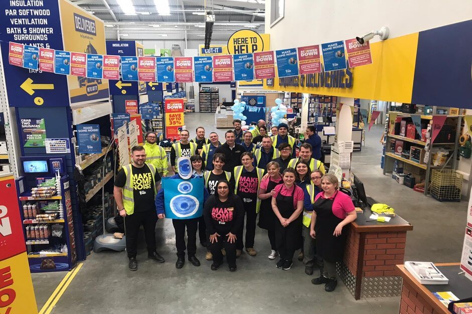 Selco staff and Global Make Some Noise in the Selco Thurrock branch.