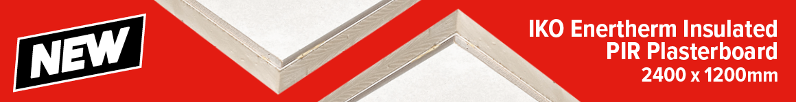 NEW: IKO Enertherm Insulated PIR Plasterboard NEW: IKO Enertherm Insulated PIR Plasterboard
