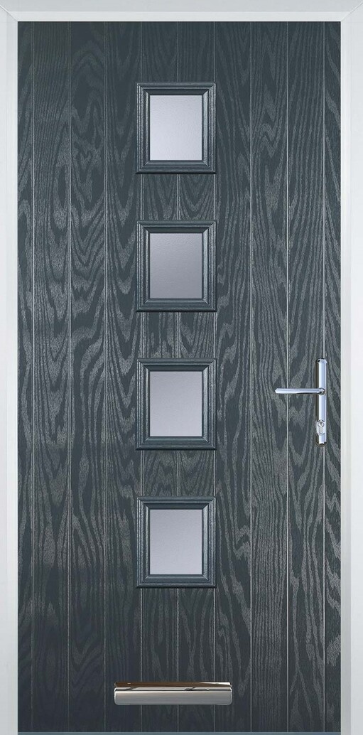 4 Square Grey Composite Door