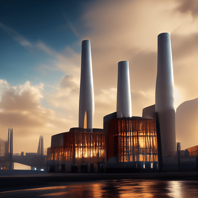 Battersea Power Station in the style of Hadid