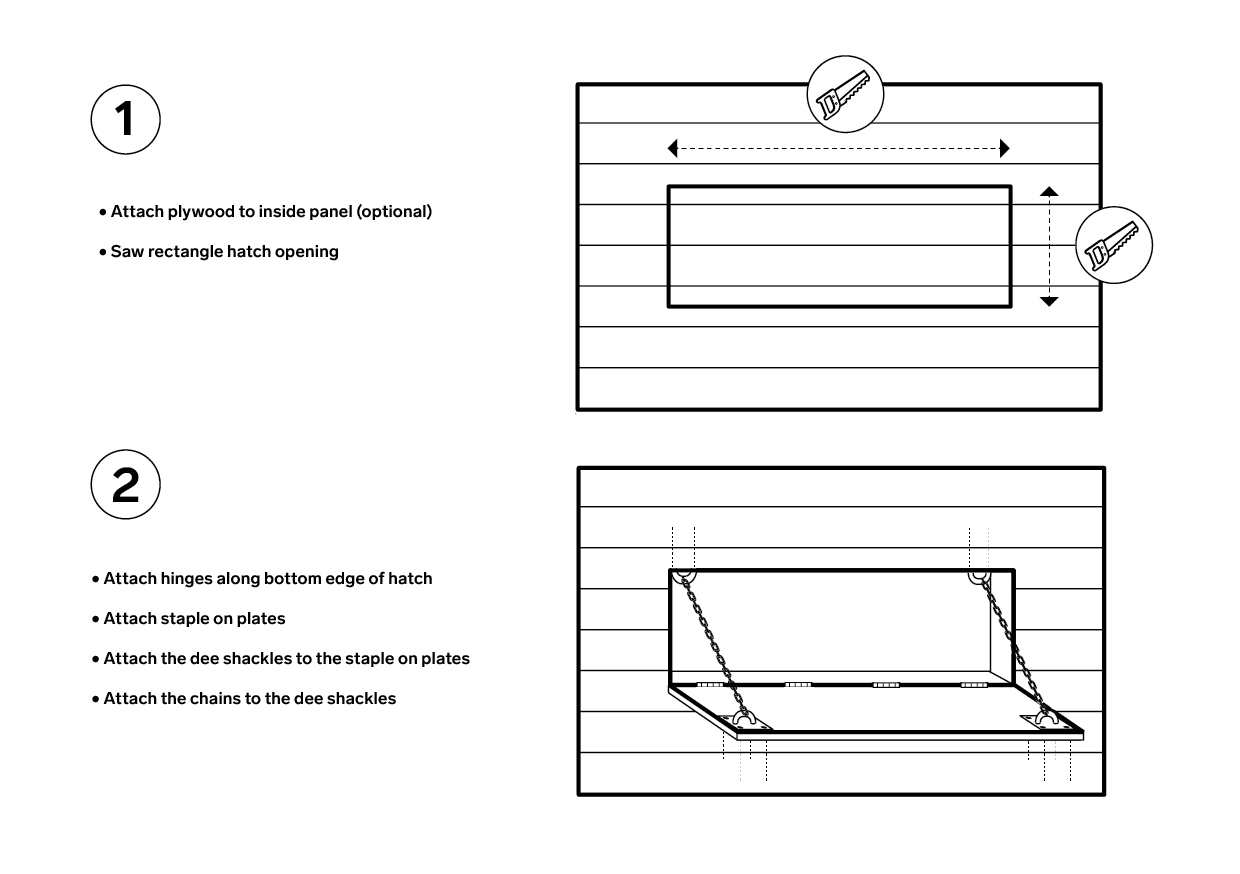 Selco shed bar installation instructions