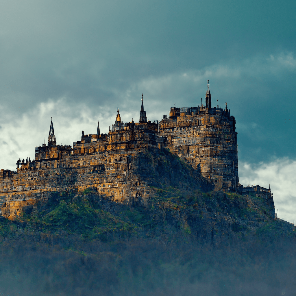 Edinburgh Castle in the style of Piano