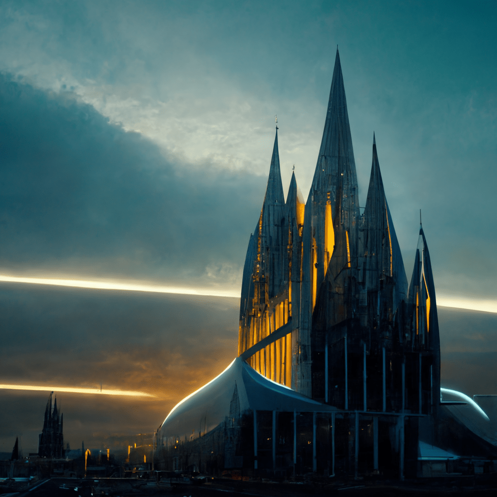 Glasgow Cathedral in the style of Hadid